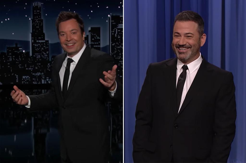 Jimmy Kimmel dan Jimmy Fallon bertukar pertunjukan larut malam dalam lelucon Hari April Mop