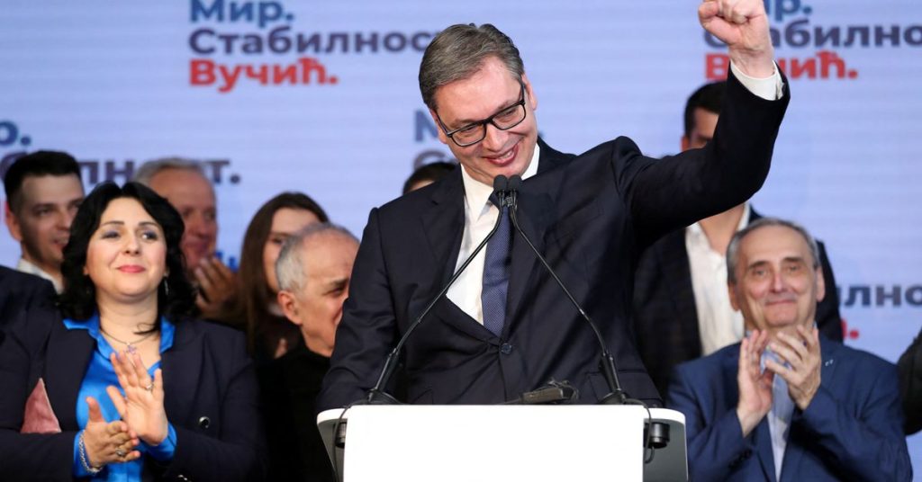 Presiden Serbia petahana Vucic sedang bersiap untuk memenangkan masa jabatan kedua