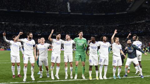 Real Madrid merayakan kemenangan menakjubkan atas Manchester City.