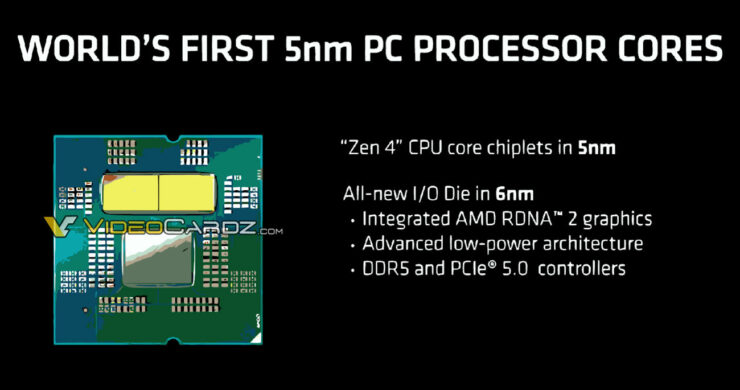 CPU desktop AMD Ryzen 7000 yang menampilkan arsitektur inti Zen 4 baru akan diluncurkan pada platform AM5 musim gugur ini.  (Kredit gambar: Videocardz)