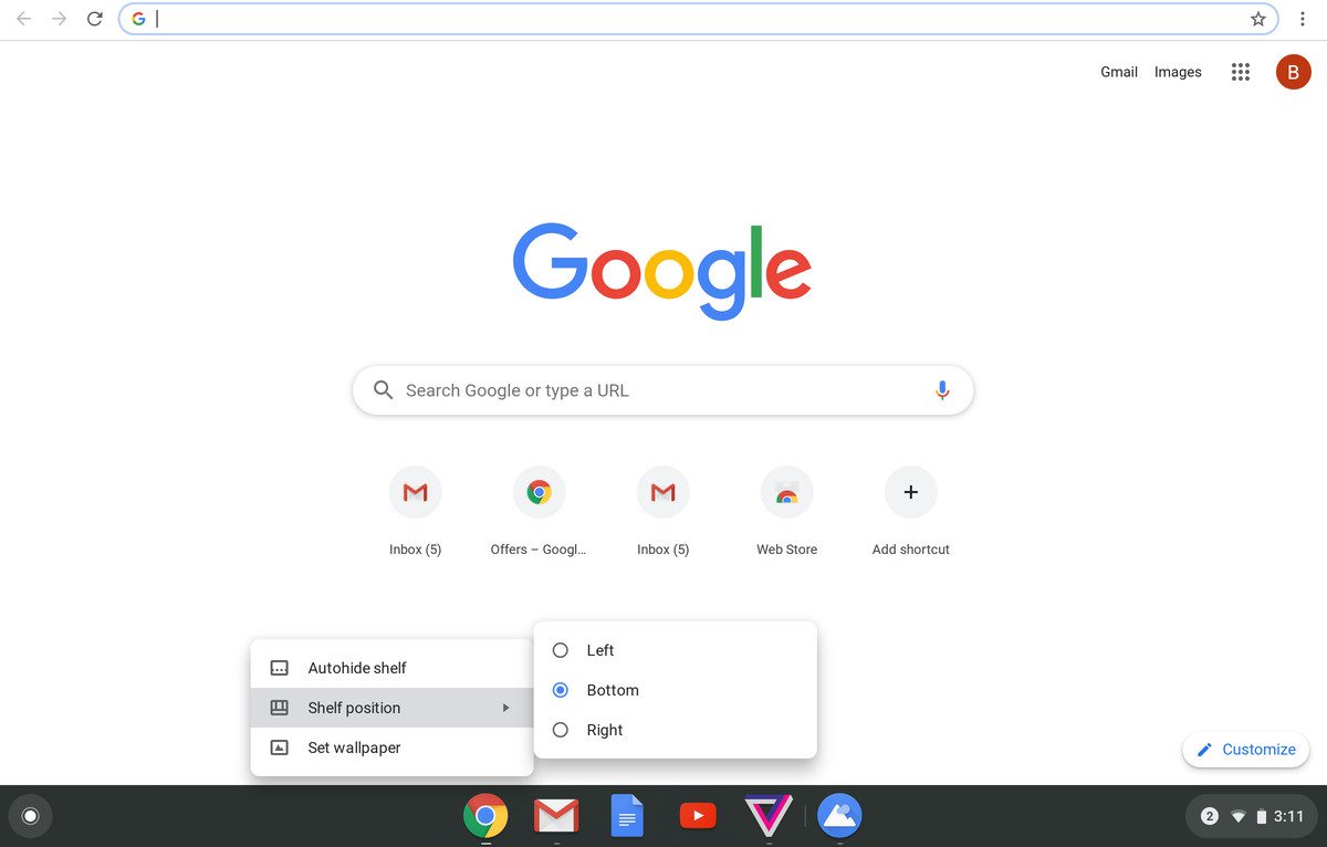 Sesuaikan desktop Chromebook Anda