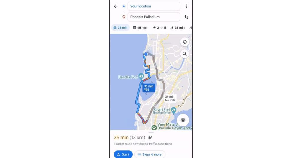 Google Maps sekarang memperkirakan biaya untuk perjalanan Anda