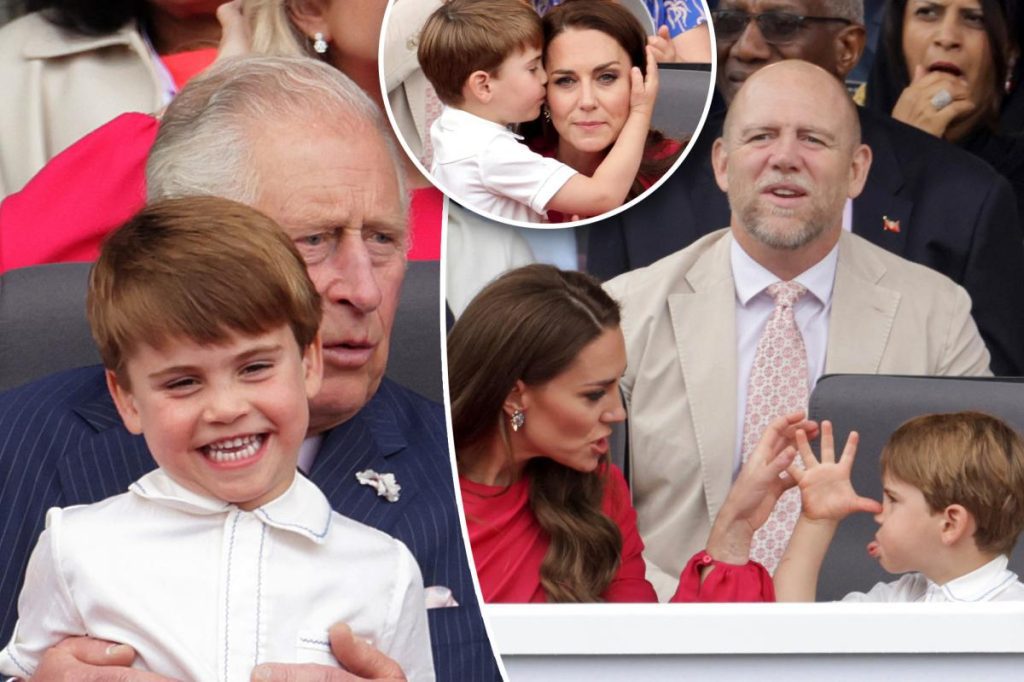 Kate Middleton mencoba menahan Pangeran Louis saat dia mengolok-oloknya dengan wajah