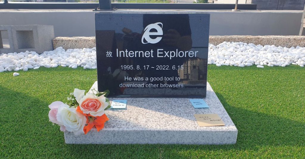 Saksikan batu nisan Internet Explorer menyebar dengan cepat di Korea Selatan