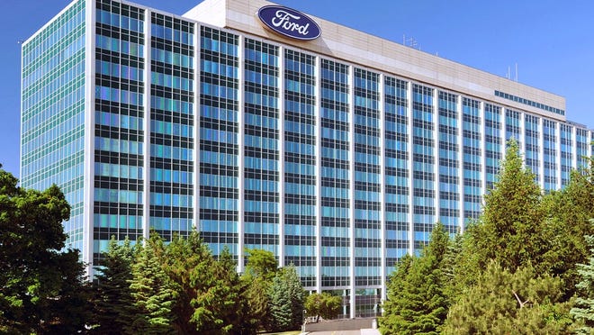 Gedung kantor pusat global Ford di Dearborn, Michigan.