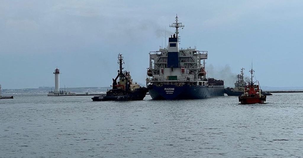 Kapal gandum pertama di Ukraina sejak awal perang meninggalkan Odessa
