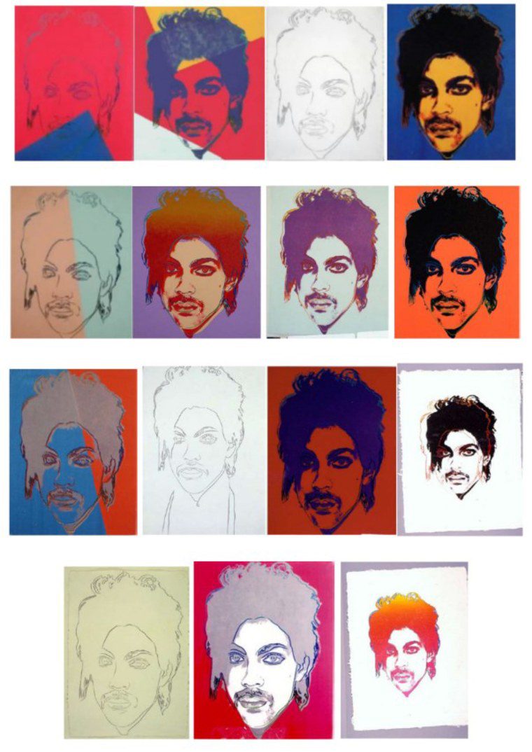 Gambar dari serial Andy Warhol tentang musisi Prince.